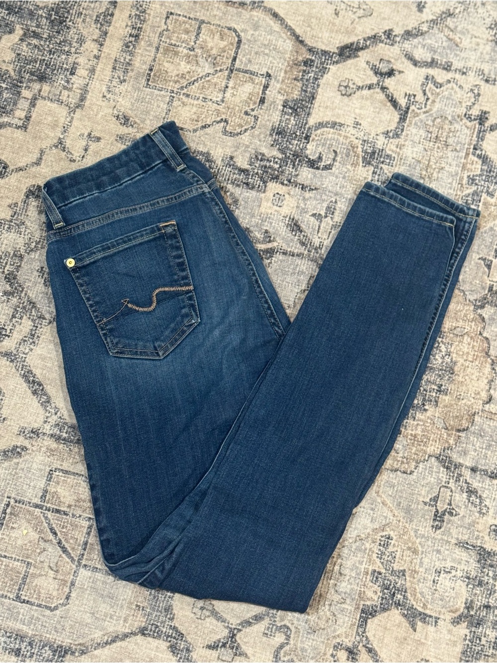 7 For All Mankind Women's Skinny Jeans - Dark Blue Wash